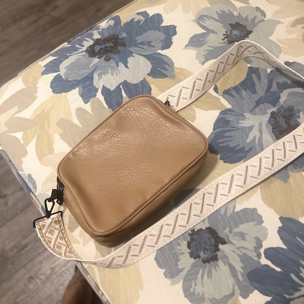 Tan Leather Crossbody Bag